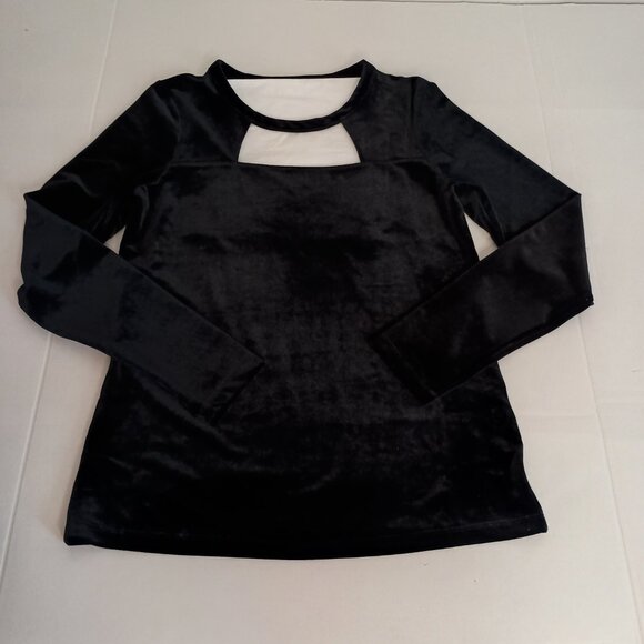 INC International Concepts Black Velvet V-Neck Long Sleeve Top Womens Size M NWT - Picture 5 of 16